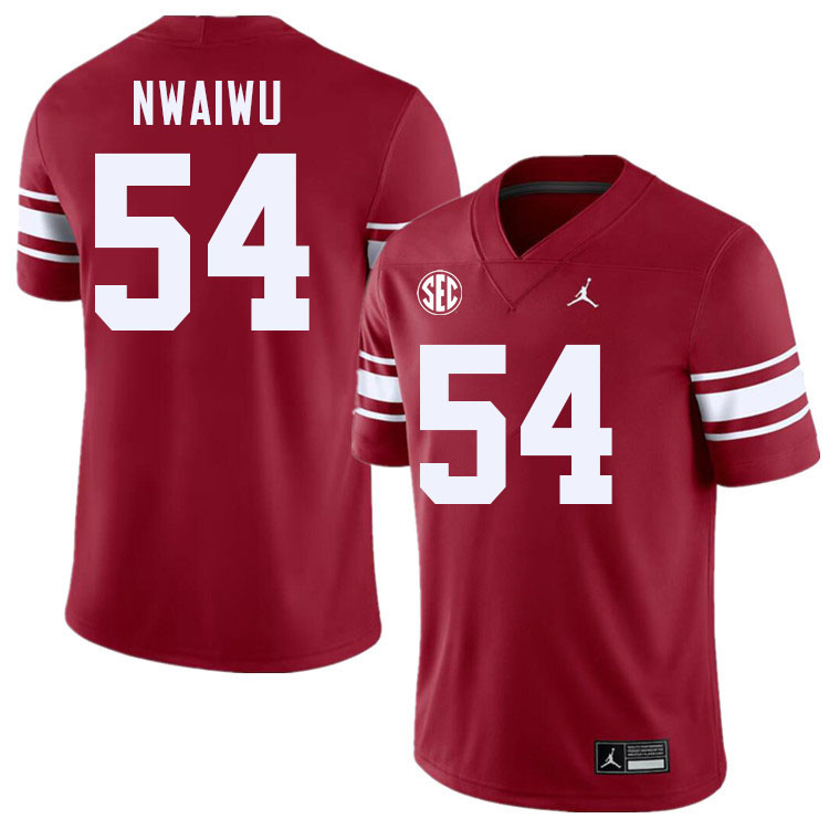 #54 Febechi Nwaiwu Oklahoma Sooners 2024 SEC Conference College Football Jerseys-Throwback